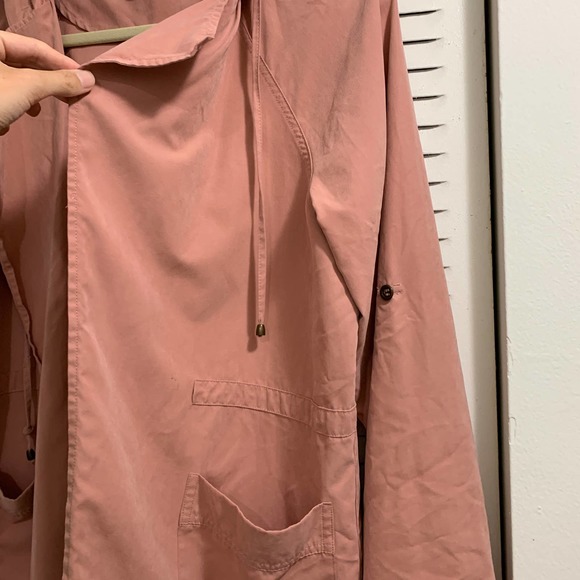 Love Tree Lightweight Trench Coat Blush Size Large - Picture 5 of 9
